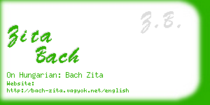 zita bach business card